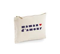 Pochette 100% Cotone. MAMMA D AMORE 2 CUORI
