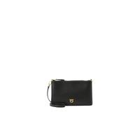 Pinko flat horizontal mini vitello seta - codice modello 104277 codice materiale A0F1 nero NERO-ANTIQUE GOLD Z99Q U