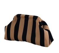 Pochette a maglia 31 x 17 x 13 cm | Pochette da spiaggia da donna in tessuto di nylon poliestere motivo a colori blocco, chiusura lampo, bacio borsa da spiaggia da sera matrimonio regalo, Nero e