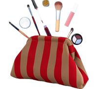 Pochette a maglia - Borsa casual con cerniera | Elegante borsa a mano tessuta a colori block, ideale per una gita estiva, un evento formale, un look da vacanza, un outfit, Oro rosso, Se référer au