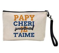 Pochette Astuccio - Lino - Regalo famiglia - Papy Cari Ti amo per la vita - Ref4556- France