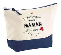 Pochette Bazar di una mamma d'amore | Idea regalo per collega, lavoro, pensionamento, astuccio grande formato trucco WC