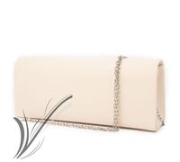 Pochette beige in raso da donna elegante cerimonia borsetta clutch piccola borsa
