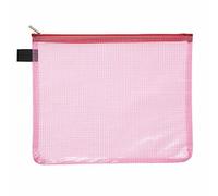 Pochette con cerniera, A5, colore: Rosso