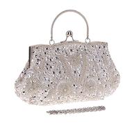 Pochette con Perline da Donna - Borsa da Ballo di Grande Capacità per Spose, Vintage e di Lusso - Elegante Borsa da Sera a Mano