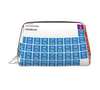 Pochette cosmetica da viaggio per cosmetici in pelle con tavola periodica chimica