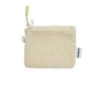 Pochette Cosmetica In Rete Borsa cosmetica in rete Custodia portatile con cerniera Portamonete quadrato multiuso for articoli vari leggeri(WHITE)