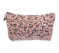Pochette Cosmetica Leopardata 3d Donna in Poliestere Zip | Organizzatore Compatto da Viaggio, per Accessori Chioma e Flaconi, Uso Casa o Borsa