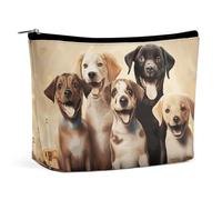 Pochette cosmetica portatile con stampa "Dogs Happy Party"