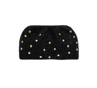 Pochette da donna alla moda borsa per ravioli con perline increspate nuvole borse da sera, Nero, 28x16cm