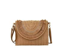 Pochette da Donna Borse a tracolla da spiaggia estive da donna in paglia di rafia intrecciata alla moda(KHAKI 1PC)