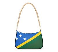 Pochette da donna con bandiera delle Isole Salomone borsa a tracolla classica con chiusura a cerniera