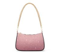 Pochette da donna con glitter oro rosa borsa a tracolla colorata Hobo Party borsa con chiusura a cerniera e cinturino a catena