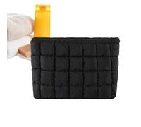 Pochette da donna grande tinta unita, nero, Fare riferimento alla | Kit da toeletta e trucco per donne e ragazze toilette trucco telefono occhiali chiave casa