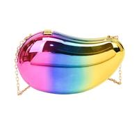 Pochette da sera da donna scintillante in acrilico mango, Multicolore