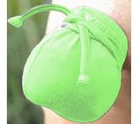 Pochette da uomo con lacci, per pantaloncini da bagno e costumi da bagno, in morbido tessuto di raso, design confortevole per l'uso quotidiano (verde)