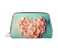 Pochette da viaggio in pelle con petali floreali a forma di cuore