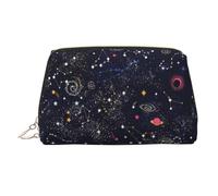 Pochette da viaggio in pelle per cosmetici, organizer da viaggio, motivo: stelle e galassie