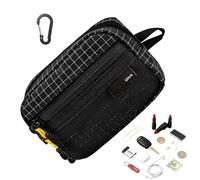 Pochette de Bretelle de sac à dos ,poche de rangement avec compartiments et boucle ,sac de Compact pochette de sangle - pour pièces argent carte camping escursionismo Outdoor Men, Nero , Se