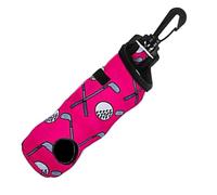 Pochette de Tee de Golf - 5,91x1,57 Pollici Pochette de Golf Portatile con Clip Cintura | Multifunzione Leggero con 3 Slot Tee per Allenamento Viaggi Tornei