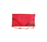 pochette Donna in vera pelle effetto pitone Victoria rosso elegante a bustina