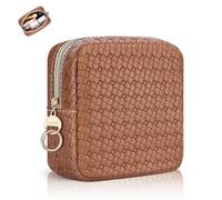 Pochette Donna Trucchi Beauty Case Piccola Trousse Pelle Pu Portatrucchi da Borsa da Viaggio per Cosmetica Organizer Piccolo Astuccio Trucco Portatile Accessori Makeup per Ragazza Compleanno,Rosa