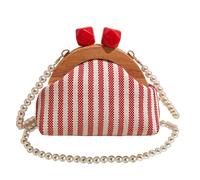 Pochette elegante carino a righe alla moda borsa formale | Borsa da sera da donna con catena di perle per sposa, balli, cocktail party, lavoro quotidiano, cena, serata fuori