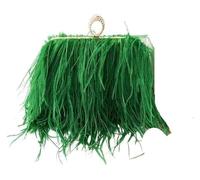 Pochette Fashion Feather Pochette Piuma Multicolor 18x4x9cm(Green)
