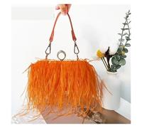 Pochette Fashion Feather Pochette Piuma Multicolor 18x4x9cm(Orange)