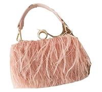 Pochette Fashion Feather Pochette Piuma Multicolor 18x4x9cm(Pink)