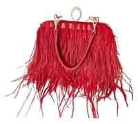 Pochette Fashion Feather Pochette Piuma Multicolor 18x4x9cm(Red)