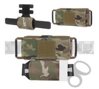 Pochette IFAK Trauma con Porta Laccio, Organizer Medico Estraibile 2 Pezzi | Inserto Estraibile, Tasca Interna, Supporto Elastico E Montaggio A Strappo Orizzontale O Verticale