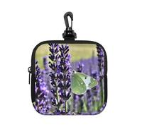 Pochette impermeabile con cerniera e campo di farfalle, in neoprene, per auricolari, portachiavi