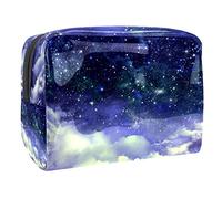 Pochette impermeabile per il trucco, con cielo stellato, blu inverno, organizer da viaggio con cerniera, piccola custodia per cosmetici, borsa per cosmetici, per adolescenti, ragazze e donne,