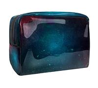 Pochette impermeabile per il trucco, con cielo stellato, blu inverno, organizer da viaggio con cerniera, piccola custodia per cosmetici, borsa per cosmetici, per adolescenti, ragazze e donne,