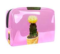 Pochette impermeabile per il trucco, con motivo cactus, scarabocchi, organizer da viaggio con cerniera, piccola custodia per cosmetici, borsa per cosmetici, per adolescenti, ragazze e donne,
