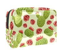 Pochette impermeabile per il trucco, con motivo cactus, scarabocchi, organizer da viaggio con cerniera, piccola custodia per cosmetici, borsa per cosmetici, per adolescenti, ragazze e donne,