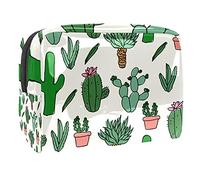 Pochette impermeabile per il trucco, con motivo cactus, scarabocchi, organizer da viaggio con cerniera, piccola custodia per cosmetici, borsa per cosmetici, per adolescenti, ragazze e donne,