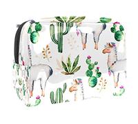 Pochette impermeabile per il trucco, con motivo cactus, scarabocchi, organizer da viaggio con cerniera, piccola custodia per cosmetici, borsa per cosmetici, per adolescenti, ragazze e donne,