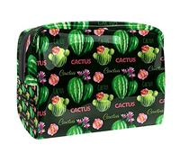 Pochette impermeabile per il trucco, con motivo cactus, scarabocchi, organizer da viaggio con cerniera, piccola custodia per cosmetici, borsa per cosmetici, per adolescenti, ragazze e donne,