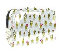 Pochette impermeabile per il trucco, con motivo cactus, scarabocchi, organizer da viaggio con cerniera, piccola custodia per cosmetici, borsa per cosmetici, per adolescenti, ragazze e donne,