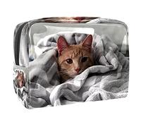 Pochette impermeabile per il trucco, con nuvole soleggiate e cuori, organizer da viaggio con cerniera, piccola borsa per cosmetici per adolescenti, ragazze e donne, Multicolore 04,