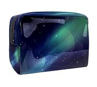 Pochette impermeabile per il trucco, motivo cielo stellato con galassia, organizer da viaggio con cerniera, piccola custodia per cosmetici per adolescenti, ragazze e donne, Multicolore 06,