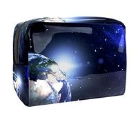 Pochette impermeabile per il trucco, motivo cielo stellato con galassia, organizer da viaggio con cerniera, piccola custodia per cosmetici per adolescenti, ragazze e donne, Multicolore 07,