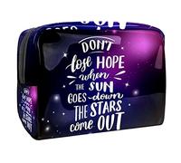 Pochette impermeabile per il trucco, motivo cielo stellato con galassia, organizer da viaggio con cerniera, piccola custodia per cosmetici per adolescenti, ragazze e donne, Multicolore 01,