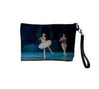 Pochette in lino - Balletto danza classico - Astuccio per trucco in tela effetto lino, astuccio da toilette - Portamonete, Balletto, 23.5 x 15 cm, Astuccio per il trucco