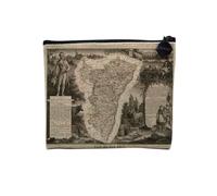 Pochette in lino - Carta antica e dipartimento Francia Regione Archive 1700 1800 1900 - Astuccio per trucco in tela effetto lino, astuccio da toilette - Portamonete, Bassrhin, 15 x 10 cm, Astuccio per