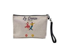 Pochette in lino - Chiamate Telephone Passion Humour Decroche Music Hobby - Astuccio trucco in tela effetto lino, astuccio da toilette - Portamonete, Danza, 23.5 x 15 cm, Astuccio per il trucco
