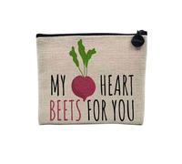 Pochette in lino - Collezione Amatoriale delle piante, giardinaggio, Passione, giardino inglese, astuccio per trucco in tela, effetto lino, astuccio da bagno, portamonete, Beets For You, 15 x 10 cm,