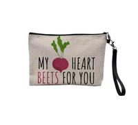 Pochette in lino - Collezione Amatoriale delle piante, giardinaggio, Passione, giardino inglese, astuccio per trucco in tela, effetto lino, astuccio da bagno, portamonete, Beets For You, 23.5 x 15 cm,